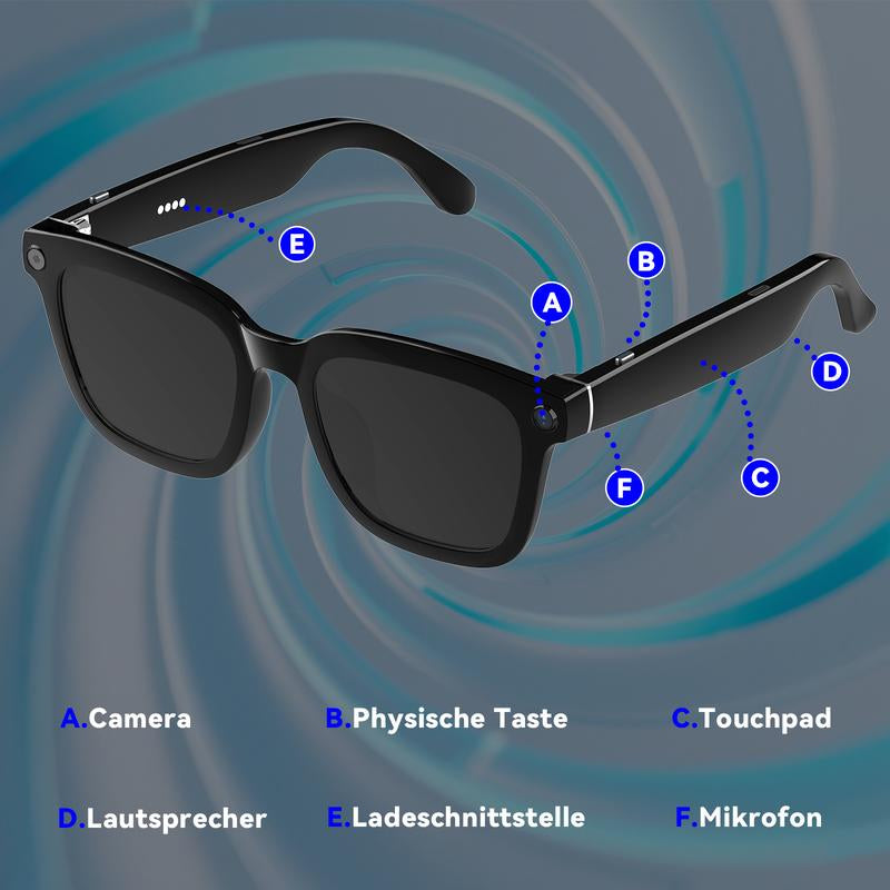 Unleash Your Adventure with Smart AI Camera Glasses - Capture Moments in 8MP with Real-Time Translation & UV Protection!