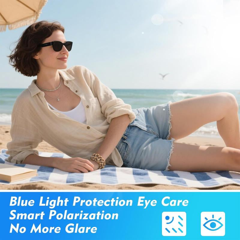 Unleash Your Adventure with Smart AI Camera Glasses - Capture Moments in 8MP with Real-Time Translation & UV Protection!